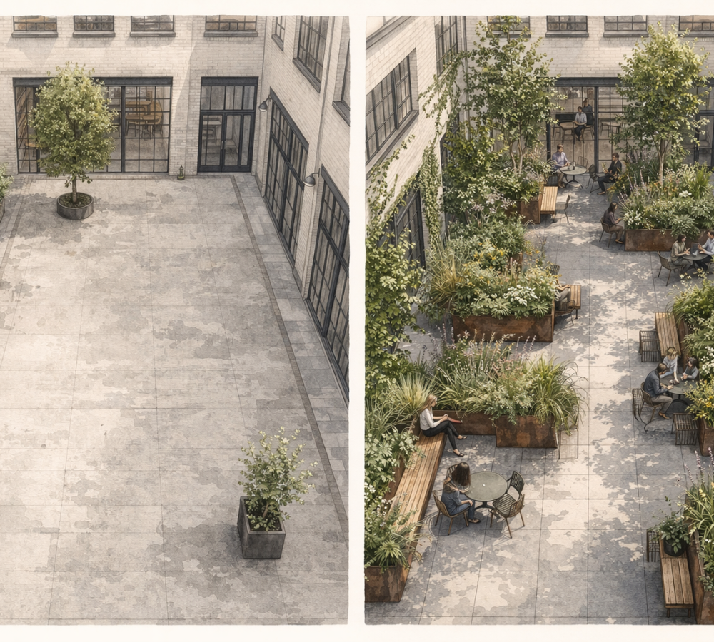 Innenhof gut gelöst